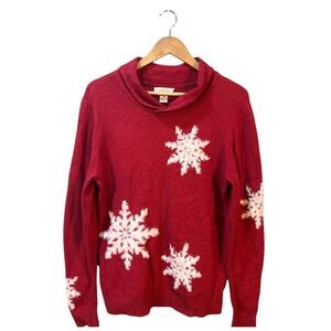 Christopher & Banks Women’s Medium Ugly Christmas Red Sweater